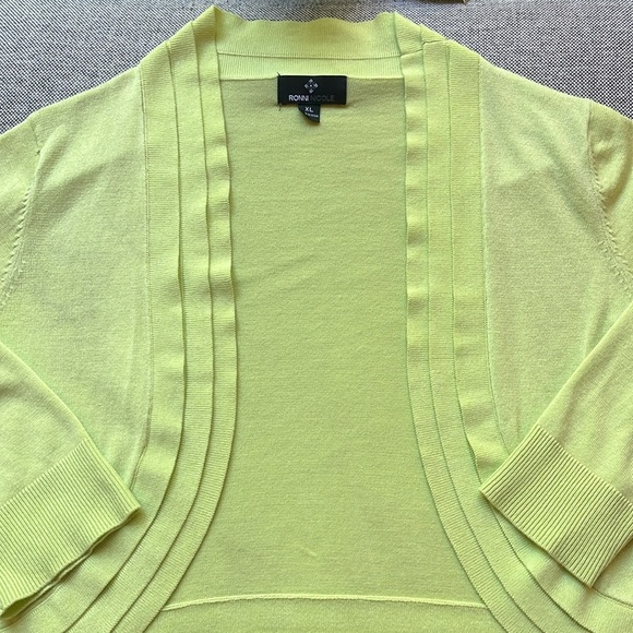 Y2K Ruffle Cardigan In Shade Lime Green, Circa 2007 Size: XL - Picture 7 of 16
